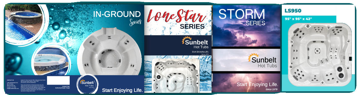 Sunbelt brochure covers across product lines