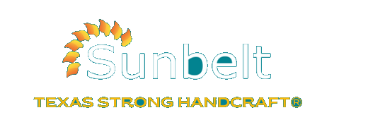 Sunbelt Texas Strong Handcraft logo, teal edition